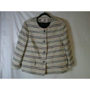 Kasper Women's‎ Striped Textured Blazer Jacket Size 16